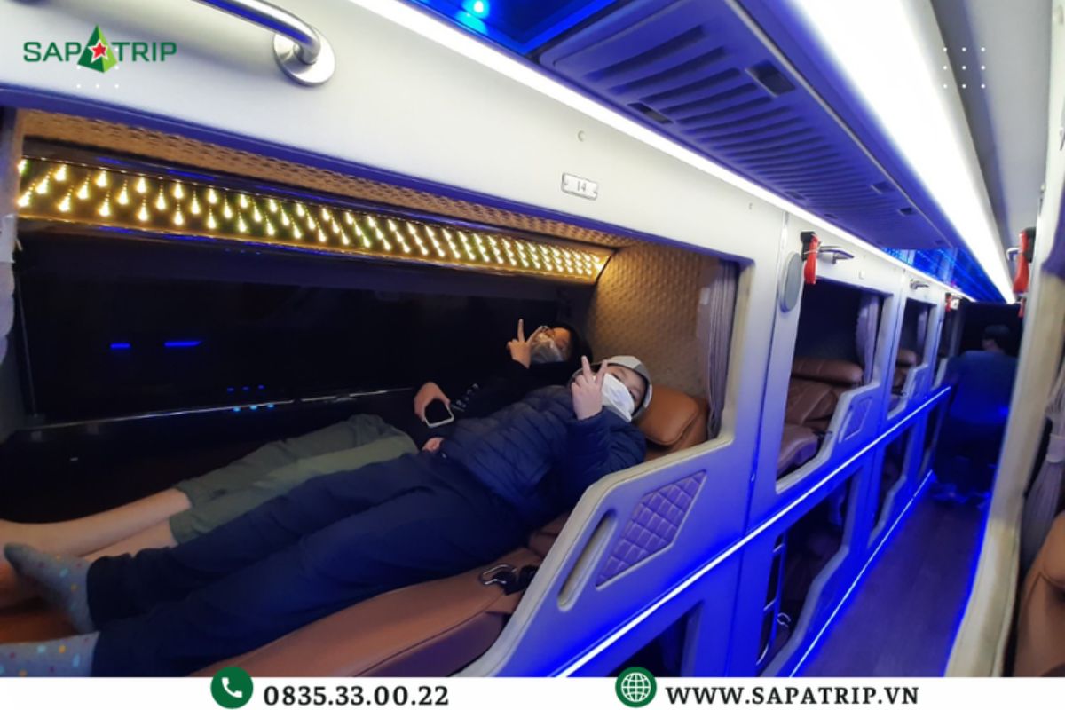 Xe giường nằm êm ái, sạch sẽ (Nguồn: SapaTrip)